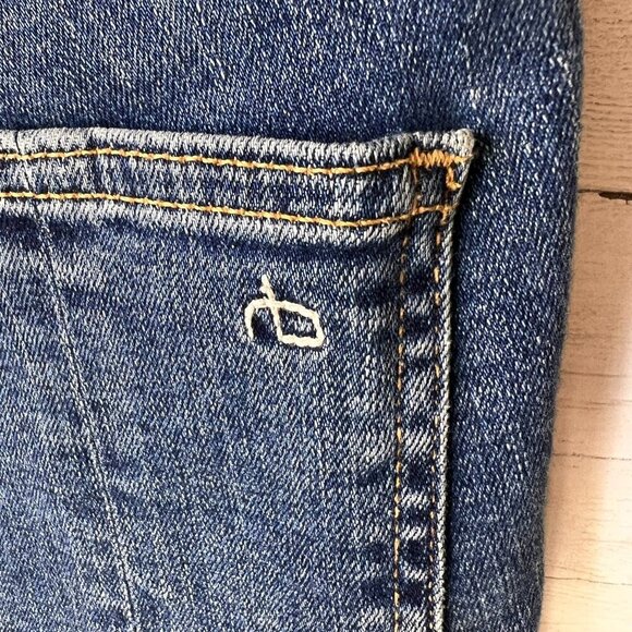 Rag & Bone Jeans Womens Size 26 Ankle Skinny in Clean Commodore Raw Hem & Slit - Picture 13 of 16